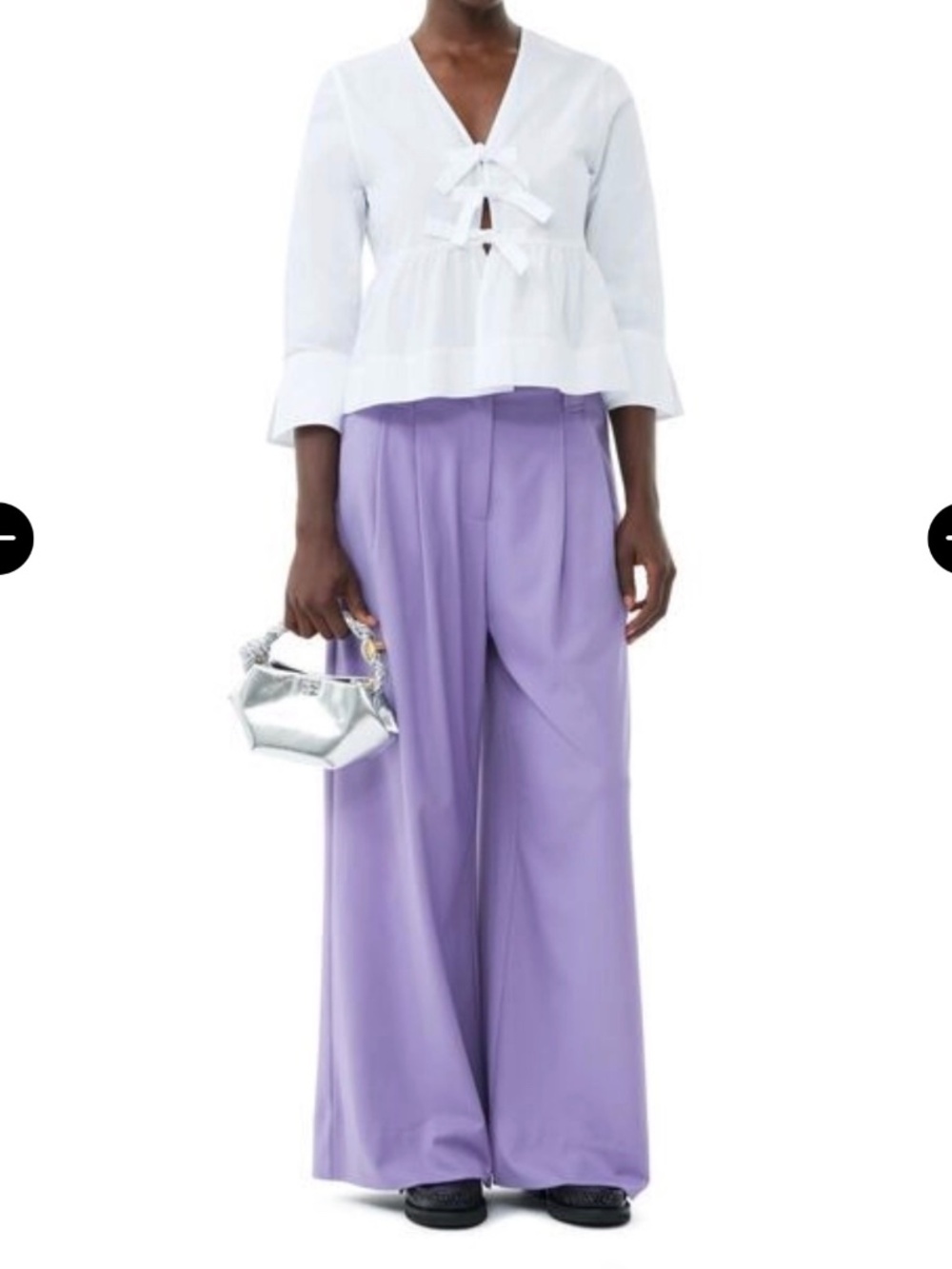 GANNI Wide Leg High Waist Pant Women's US size 34